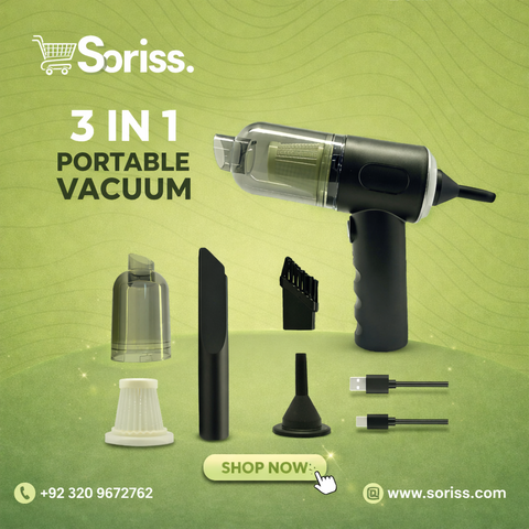 3-in-1 Rechargeable Vacuum Cleaner