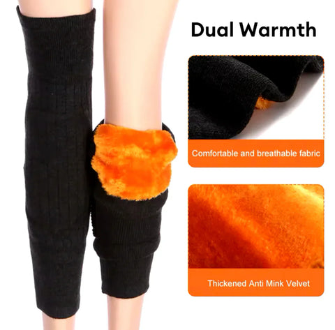2 Pcs Warm Wool Knee Pads