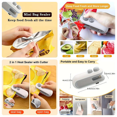 Rechargeable 2 in 1 Portable Mini Food Bag