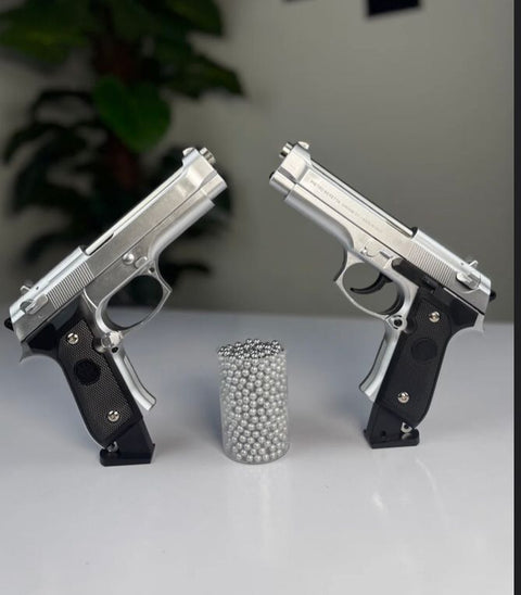 Silver M92 Beretta Airsoft Toy Gun – Realistic, Durable & Fun for Airsoft Enthusiasts