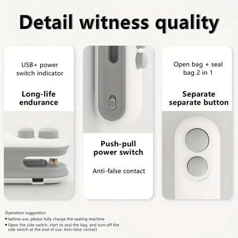 Rechargeable 2 in 1 Portable Mini Food Bag