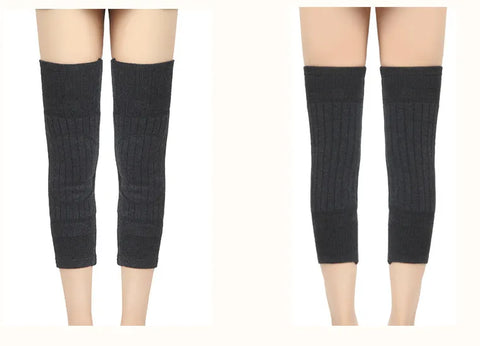 2 Pcs Warm Wool Knee Pads